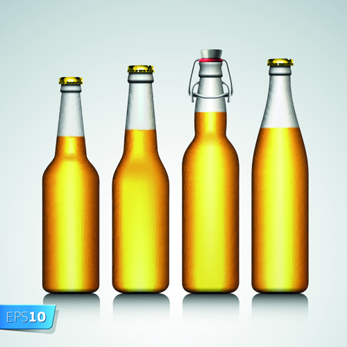 Different Beer bottle design elements vector 05 - Vector Life free ...