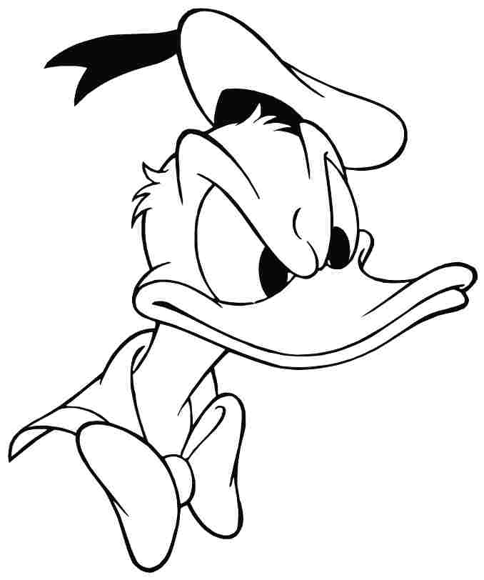 Printable Free Cartoon Disney Donald Duck Coloring Pages For Toddler #