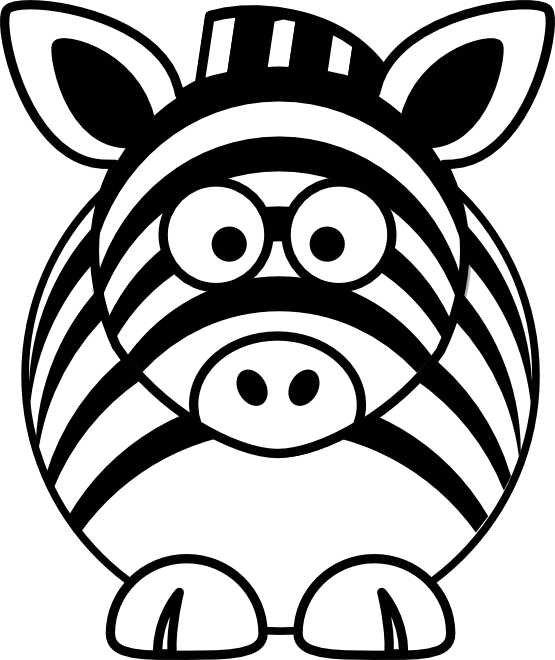 Cartoon Zebra Black White Line | Clipart Panda - Free Clipart Images
