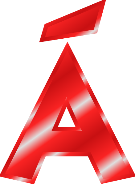 Effect Letters Alphabet Red: Á clip art - vector clip art online ...