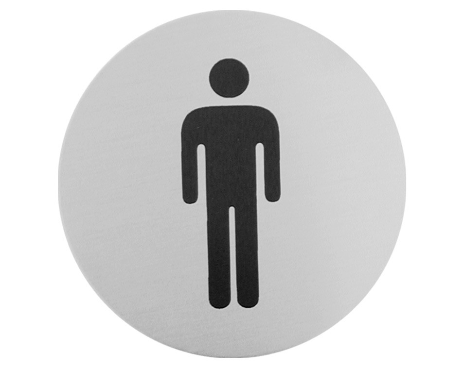 Male Round Sign | Bathroom Signs | Splashdirect