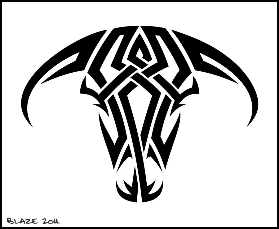 Tribal Bull Skull Tattoojpg