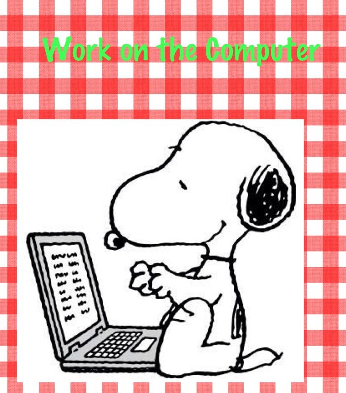 Snoopy working on the computer | SNOOPY part 1 | Pinterest