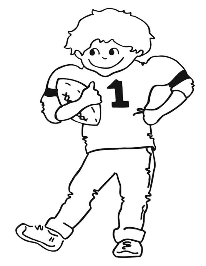 American Football Coloring Pages : The Child Happy Football ...