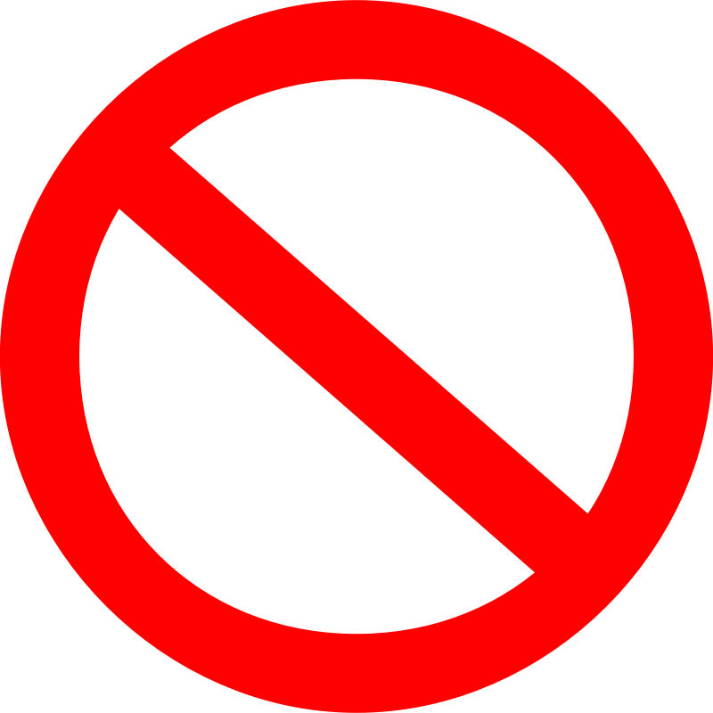 Clipart - Panneau interdit / forbidden road sign basic