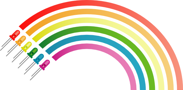 Rainbow From Light Emitting Diodes clip art - vector clip art ...