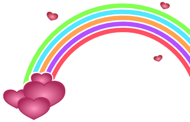 Free Valentine's Day Clipart Rainbow and Cute Hearts | Free Clip ...