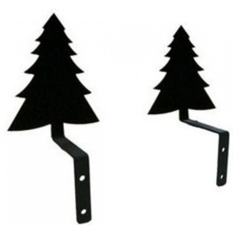 Wrought Iron Pine Tree Curtain Swags