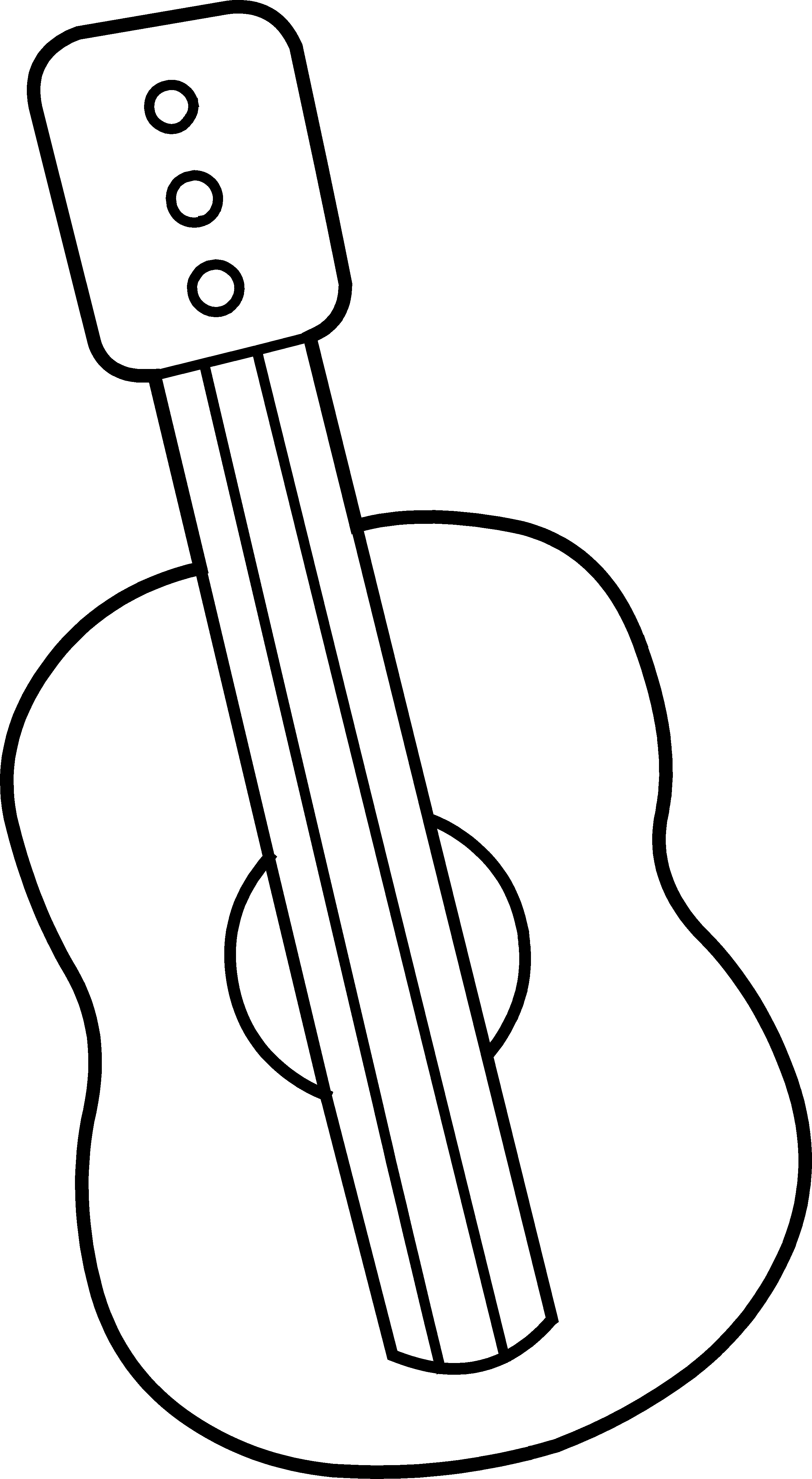 Black And White Guitar Clip Art