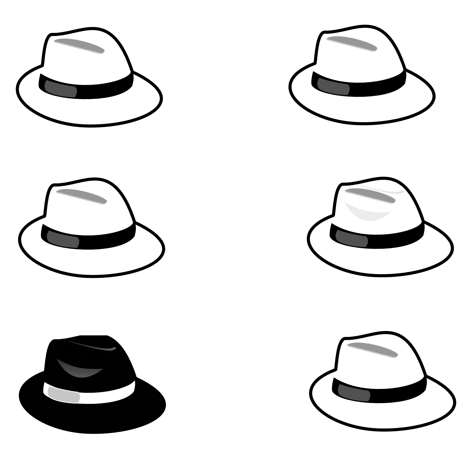 hat clip art free black and white - photo #40