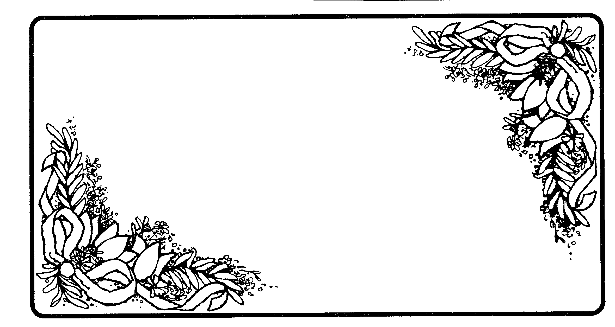 Black And White Flower Border - Cliparts.co