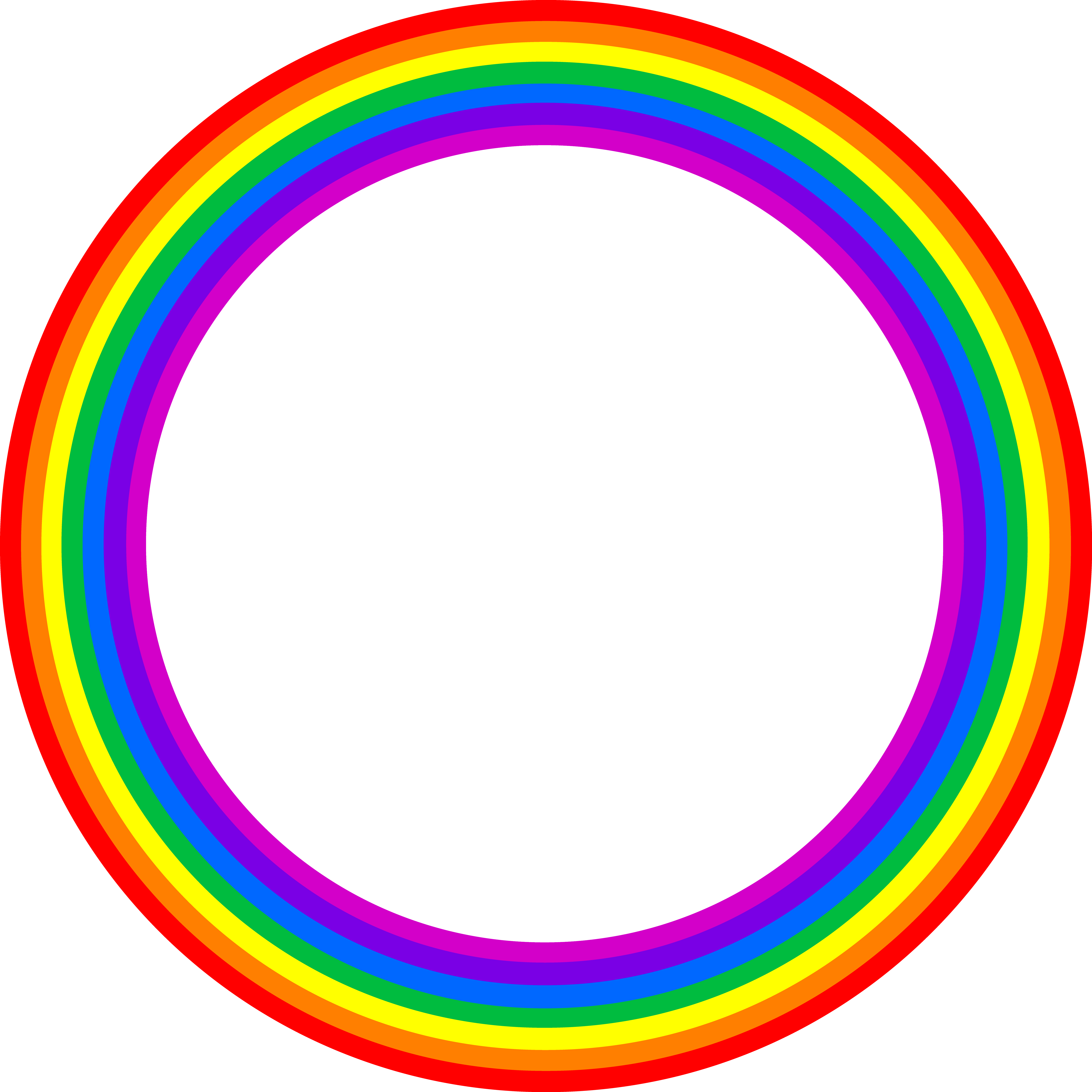 Full Circle Rainbow - Free Clip Art