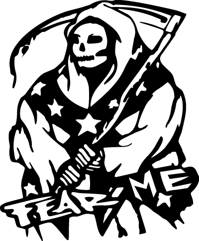 Fear Me Grim Reaper vinyl decal decals graphic car wall truck ...