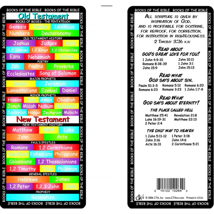 Books Of The Bible Jumbo Bookmark Cliparts.co