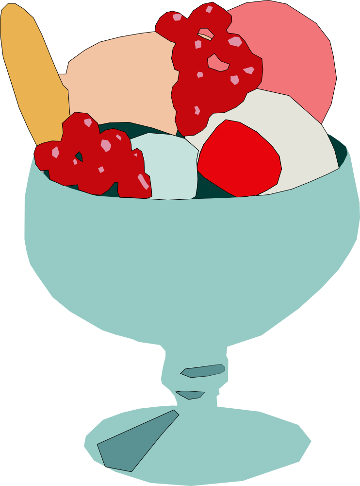 ice cream in a bowl clipart - photo #40