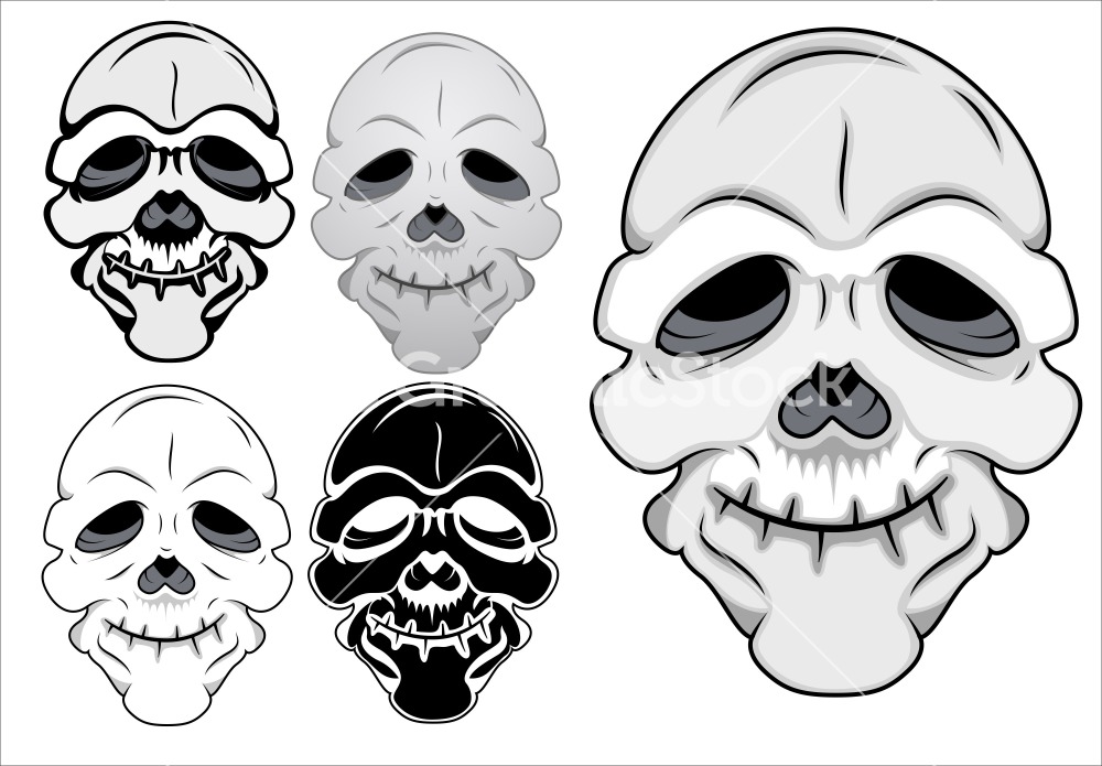 Funny Skull Vector Illustration Stock Image
