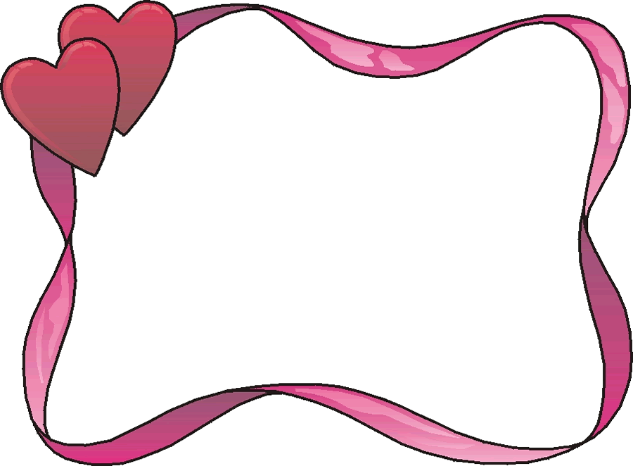 valentine hearts border clip art