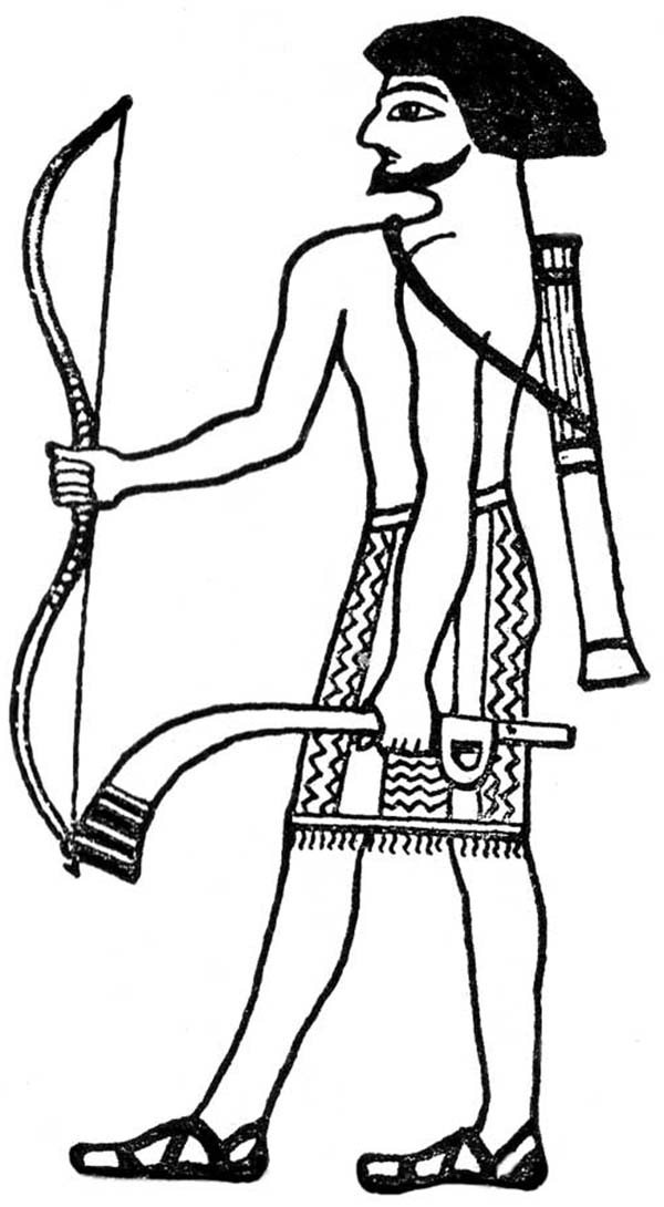 Ancient egyptian figures Colouring Pages