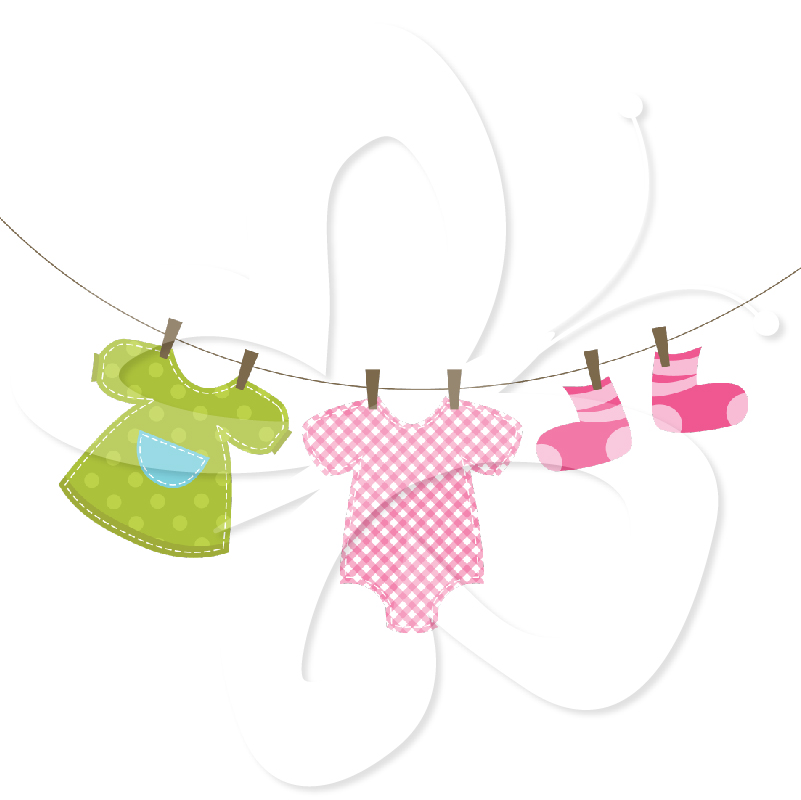 Baby Clothes Line - Creative Clipart Collection