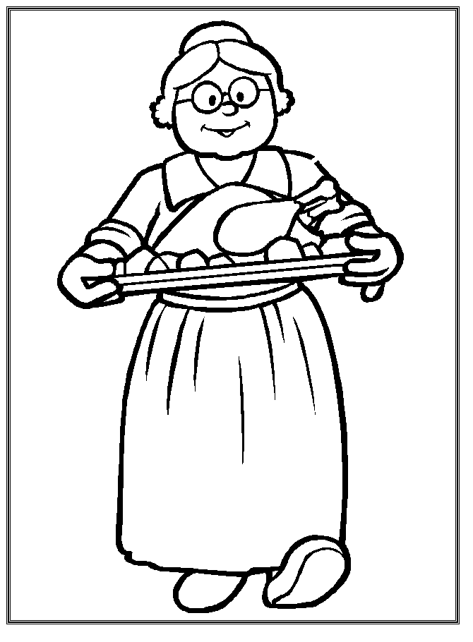 Grandma Thanksgiving Coloring Pages & Coloring Book - ClipArt Best ...