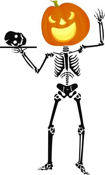 Halloween Skeleton clip art - vector clip art online, royalty free ...