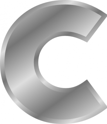 Download Effect Letters Alphabet Silver C clip art Vector Free