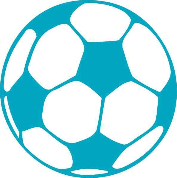 Aqua Soccer Ball clip art - vector clip art online, royalty free ...