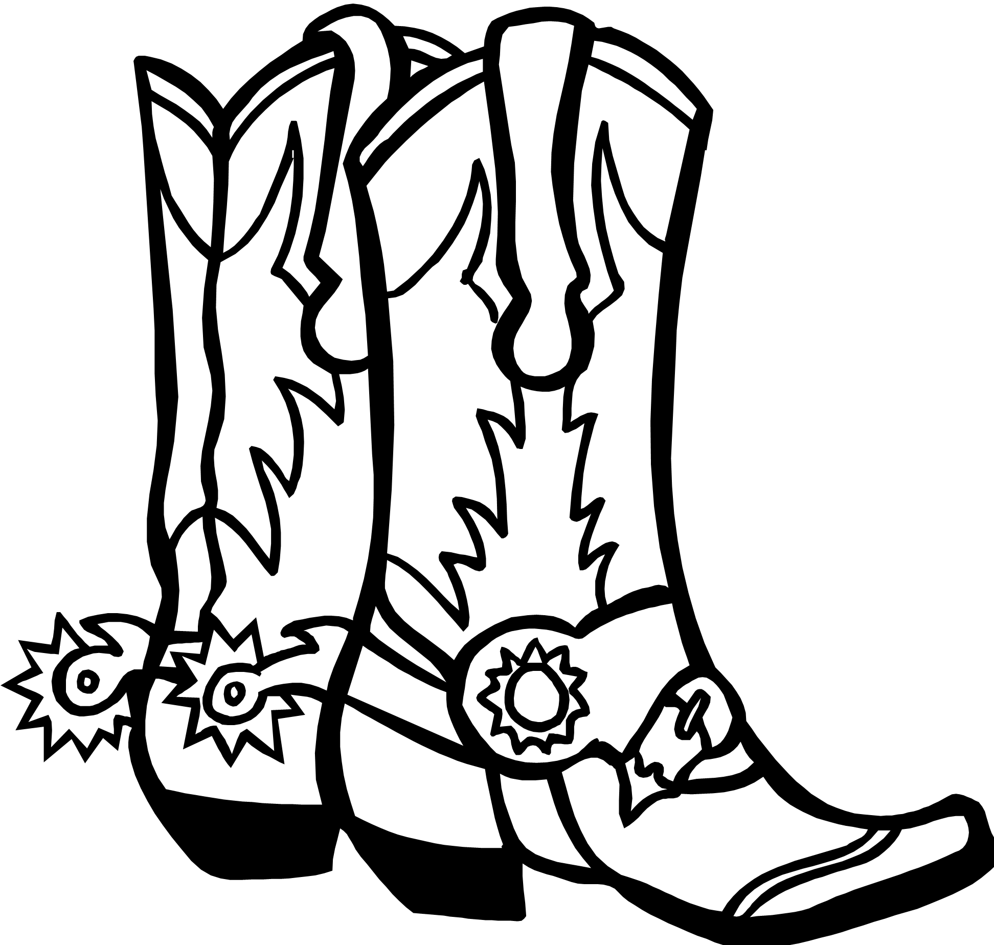 Drawings Of Cowboy Boots Cliparts.co