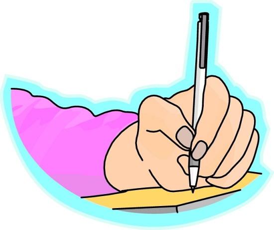 pupil writing clipart - photo #36