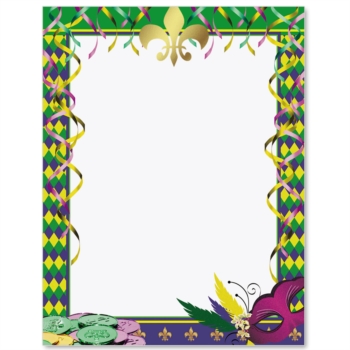 Mardi Gras Affair Border Papers | PaperDirect