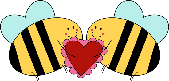 Valentine's Day Love Bees Clip Art - Valentine's Day Love Bees Image