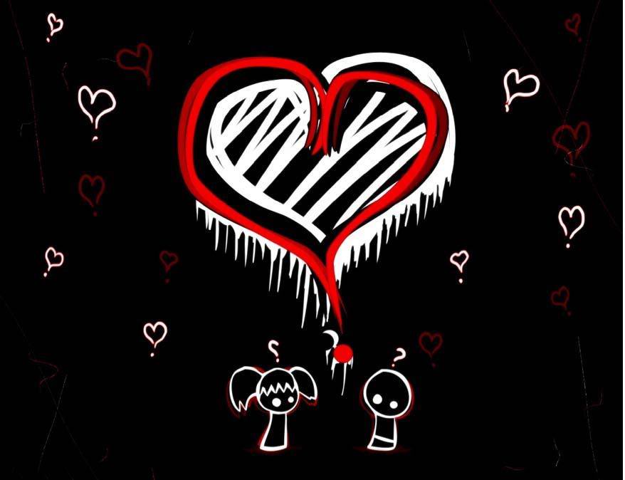 free emo love wallpapers