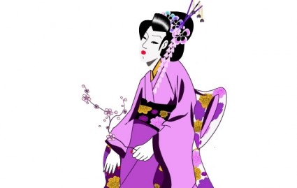 Japanese Geisha Girl | Vector People