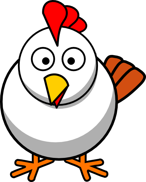 White Chicken clip art - vector clip art online, royalty free ...