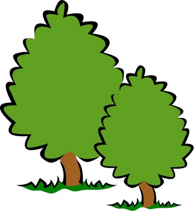 Small Trees / Bushes Vector clip art - Free vector for free download