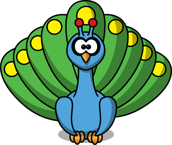 Cartoon Peacock clip art Free Vector / 4Vector