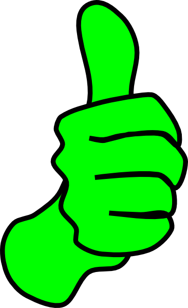 Thumbs Up Green Sand clip art - vector clip art online, royalty ...