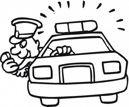 Police Car Coloring Pages For Kids - ClipArt Best
