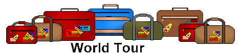 Travel Clip Art - Luggage With World Tour Title