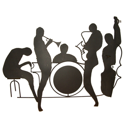 Silhouette Jazz Band Wall Sculpture Id image - vector clip art ...