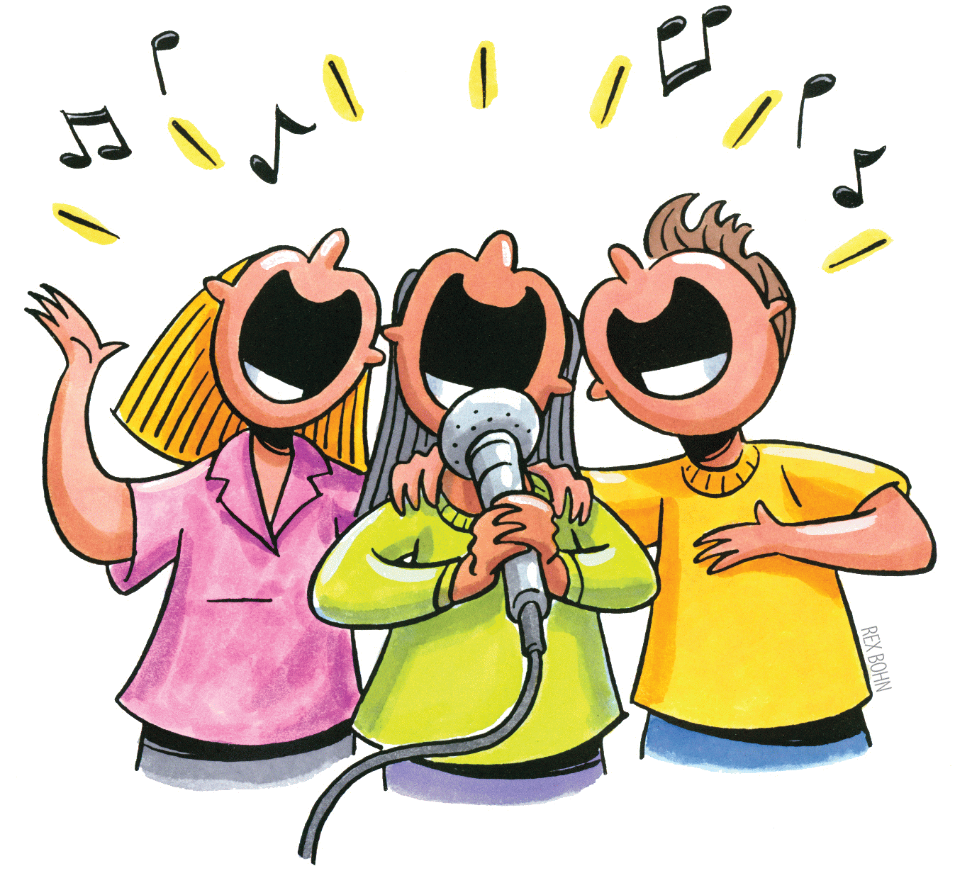 Cartoon People Singing - Cliparts.co