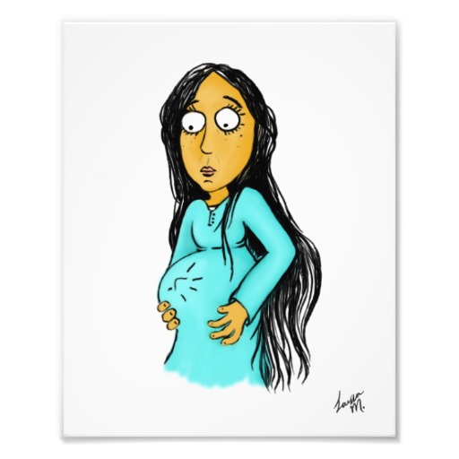 Pregnant Cartoon Photo | Zazzle