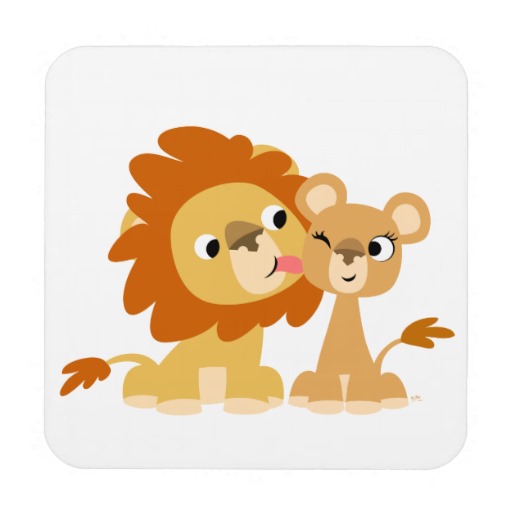 The Kiss Cute Cartoon Lion Couple Gifts - T-Shirts, Art, Posters ...