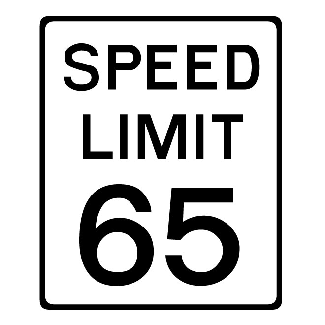 SPEED LIMIT 65 ROAD SIGN - Download at Vectorportal