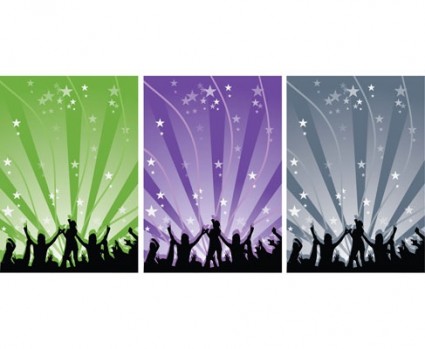 People disco dancing silhouette free clip art Free vector for free ...