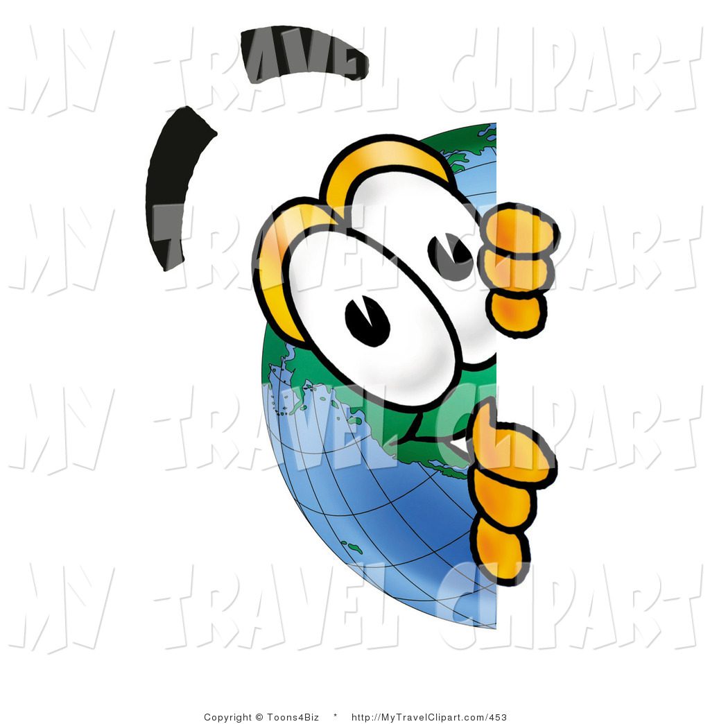 Clipart of a Curious World Earth Globe Mascot Cartoon Character ...