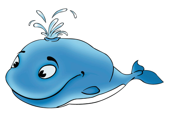 Blue Whale for Kids Wall Decal - Cute Nursery Decor Sticker