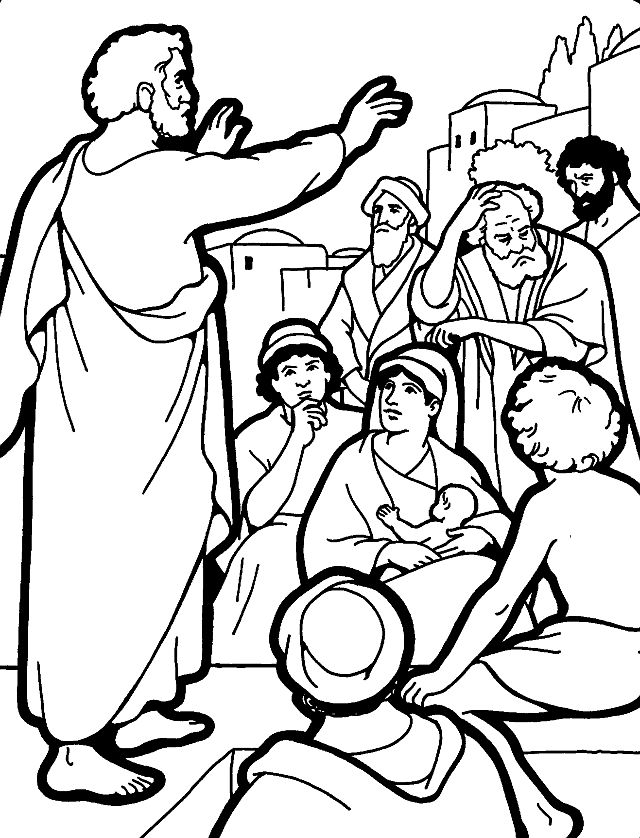 Peter preaches after Pentecost