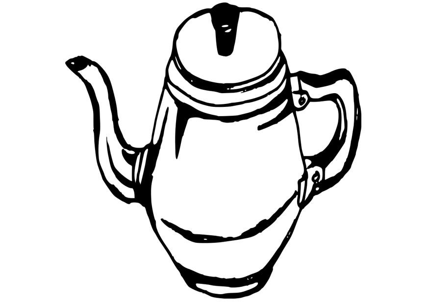 Coloring page coffee pot - img 19086.