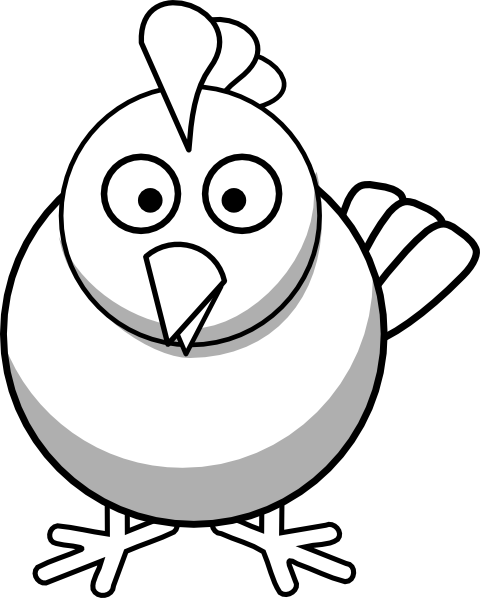 Black And White Clipart Image Of A Hen - ClipArt Best